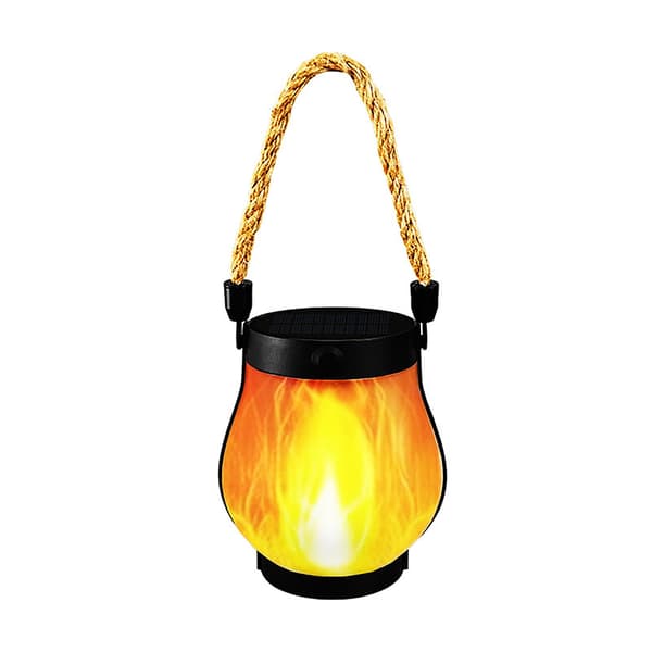 Solcellelamper med flimrende flamme til haven As Shown