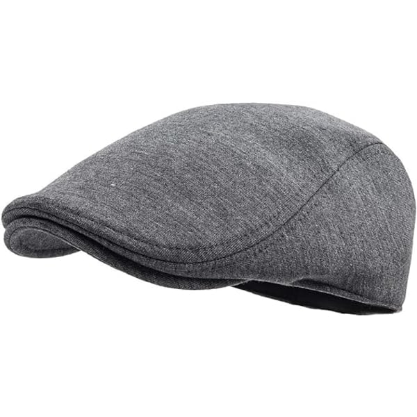 2-pack Bomulls Newsboy Caps för Män Mjuk Passform Taxi Hattar, Basker