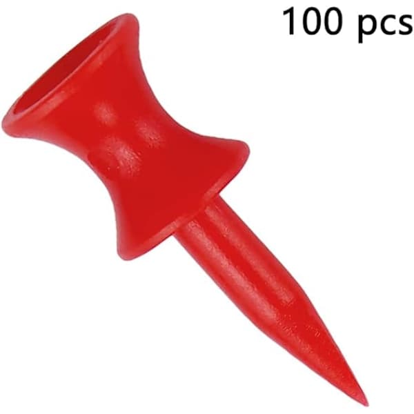 Röda plastgolftees 32 mm 100 st små slott golftees 1 1/4 tum