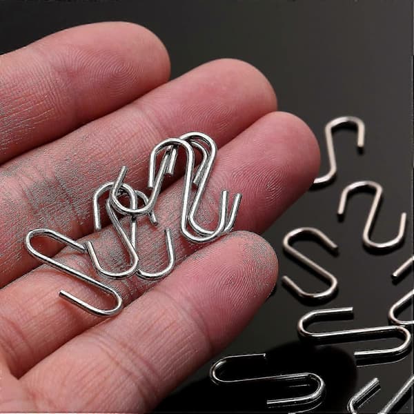 150 Stycken Mini S-Krokar Anslutningsdon Metall S-Formade Krok Hängare