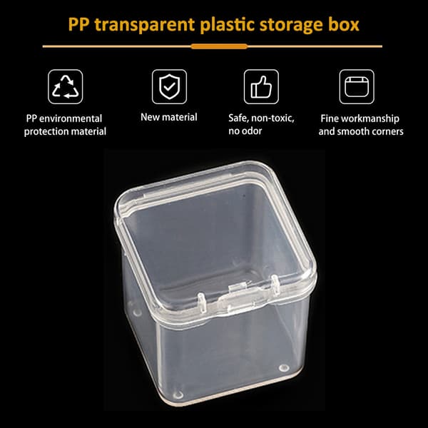 8 st Transparenta förvaringsbehållare i plast för pärlor, kort och andra hantverksmaterial