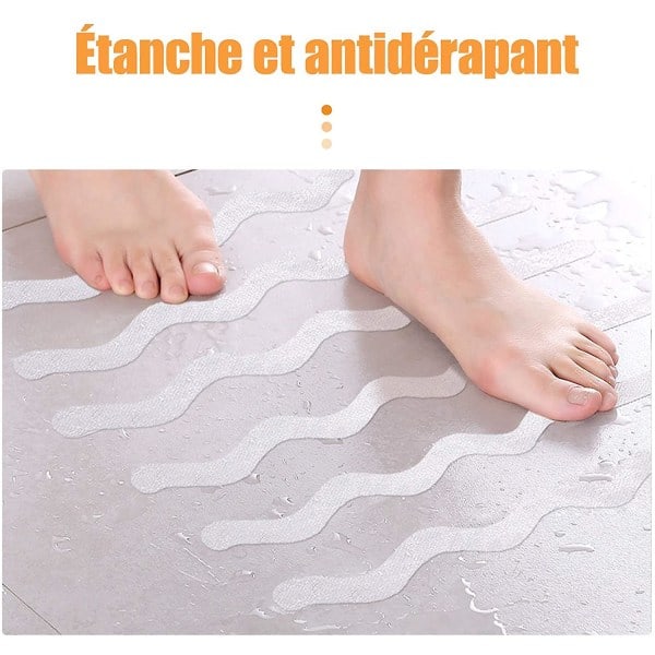 30 st Anti-halk Säkerhetsdekaler Badkar, Transparent Dusch Anti-slip Strip