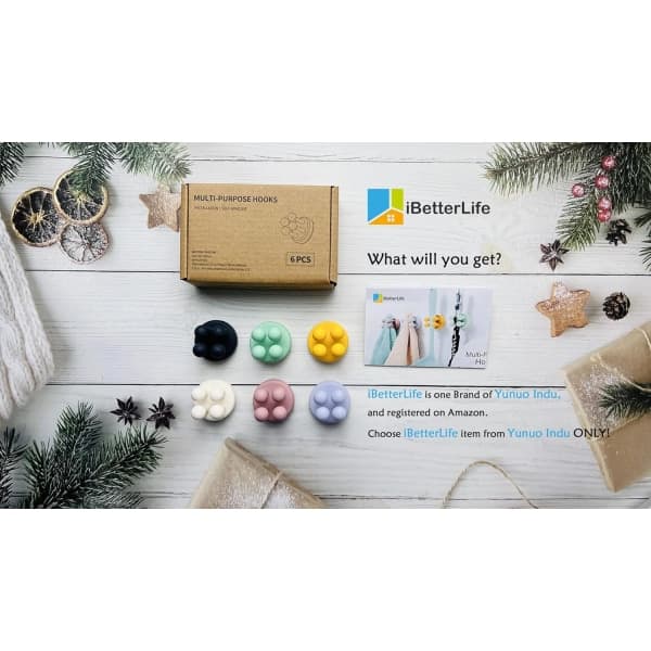 6 stk Tannbørsteholdere - Multifunksjonskrok Vanntett