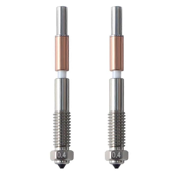 2 stk. til QIDI Plus4 Bimetal Dyse Hurtig Fjernelse Keramisk Isolering Integration 0,4 mm Dyser