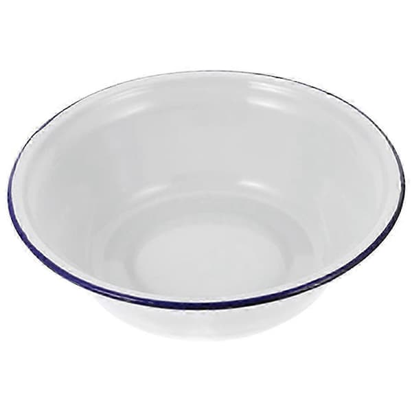 Retro Emalj Blandskål Kök Soppa Sallad Serveringsskål - Vit
