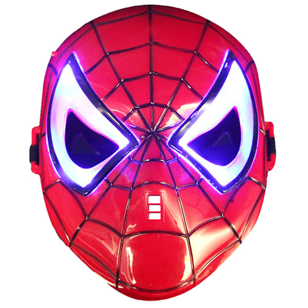 (Spesialtilbud) Lysende Spiderman Maske Gutter Barn Voksne Kostyme Superhelt