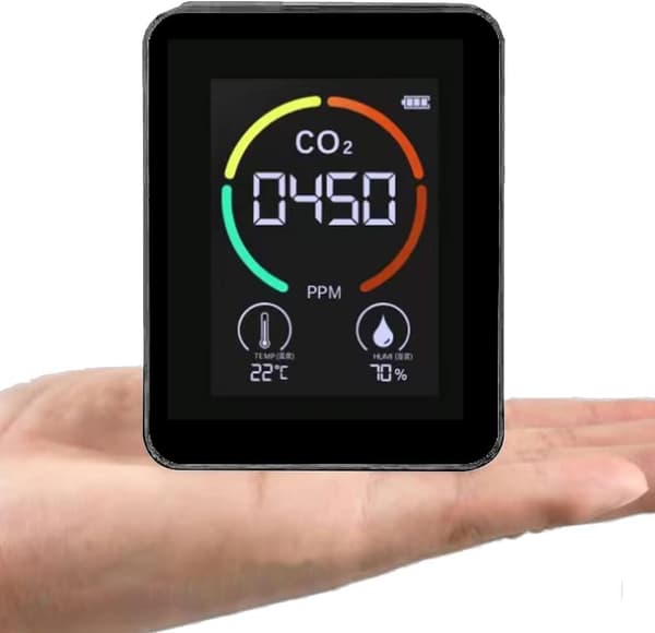 Indendørs Luftkvalitetsdetektor CO2-måler Digital Display