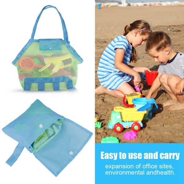 Creative Folding Baby Child Beach Mesh Bag Barn Badleksak Förvaringsväska Net Stor