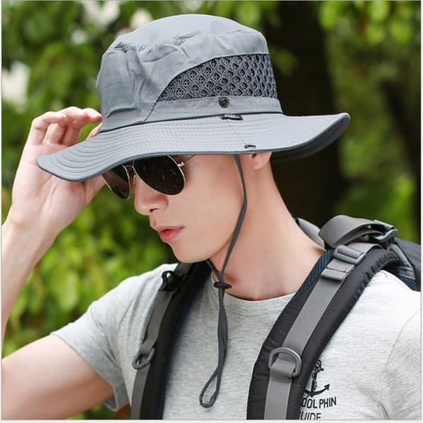 Herrbucket hat, andningsbar solhatt, sommarsolhatt