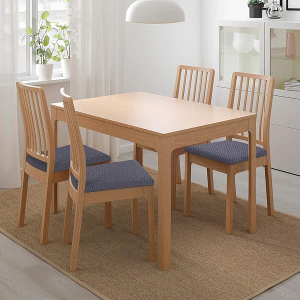 Spisestol Setetrekk Sett med 6, Elastisk Jacquard Spisestolsete