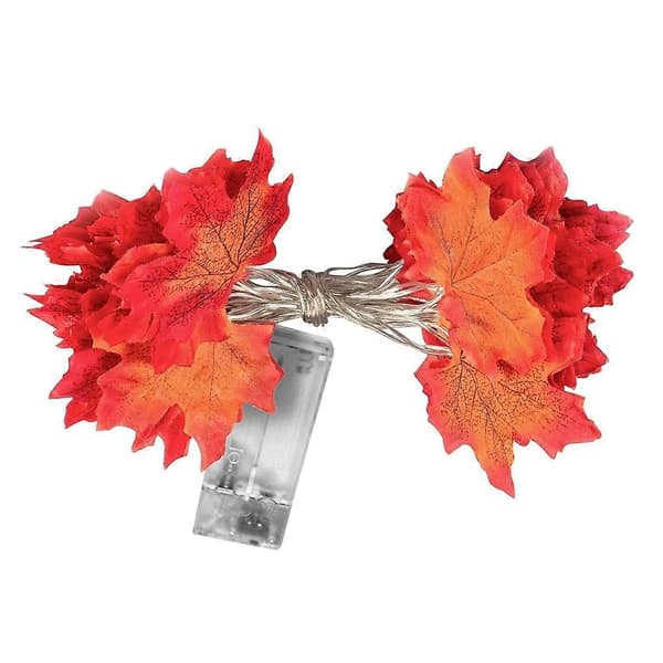 Efterårs Maple Blade LED Vandtæt Guirlande Lampe Dekoration til Efterårshøst Thanksgiving Jul