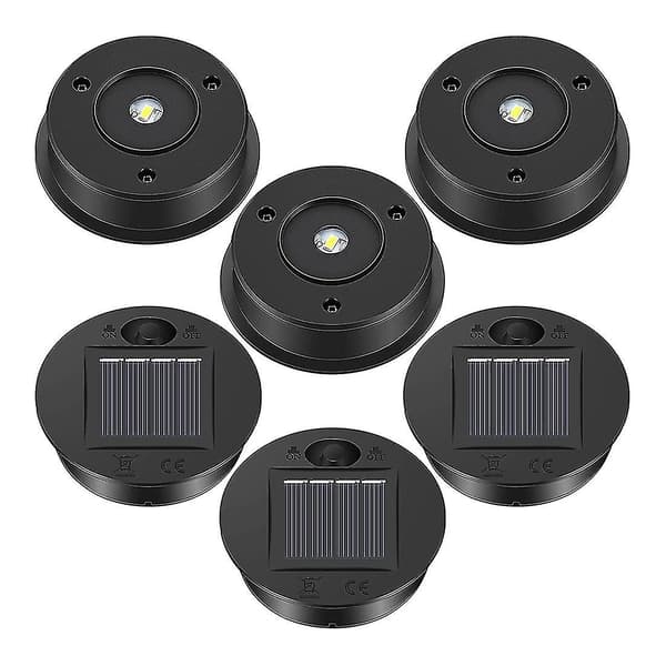 6 stk. Udskiftningstoppe til solcellelamper 7 Solcellelampe Dele LED Solpanel Lanternehætter Lamper til udendørs brug as shown