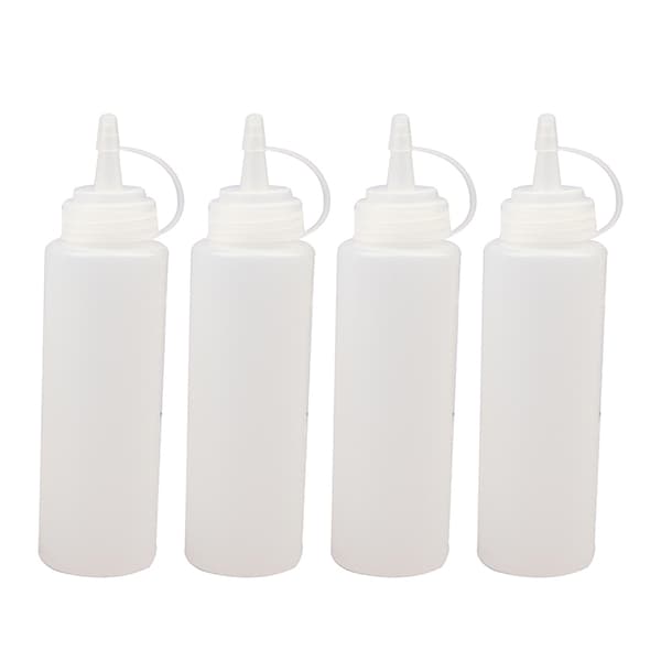 4 st Squirt Kryddflaskor Salladsdressing Dispenser Ketchup Kr Vit one size White one size
