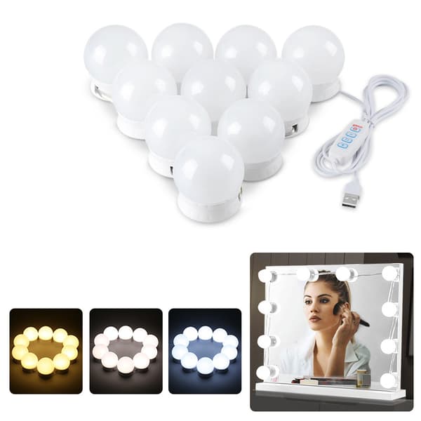 LED-lamper til sminkebord - Festes rundt speil