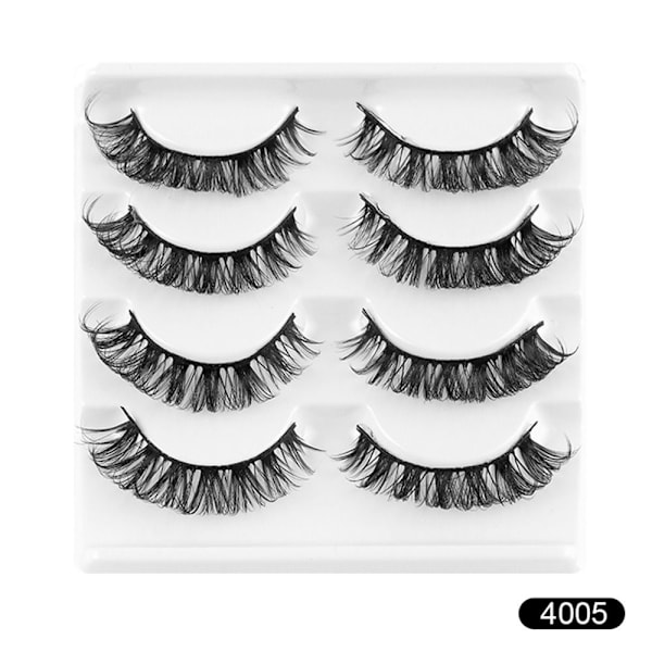 4 par lösögonfransar Ryska Strip Lashes 4005 4005 4005 4005