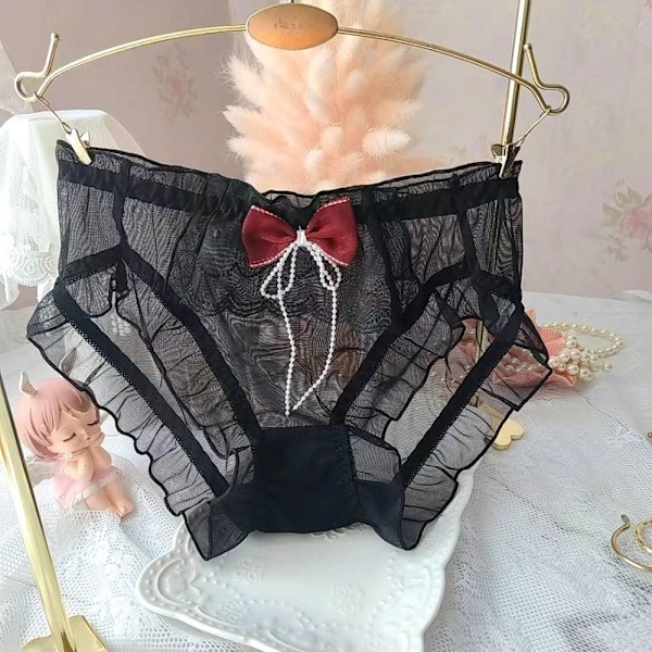 Damestrusser Sexy undertøj SORT L Sort Black L