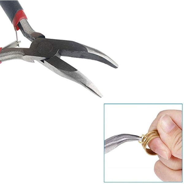 2-pack böjda nästänger för smyckestillverkning, pärlning och reparationstillbehör