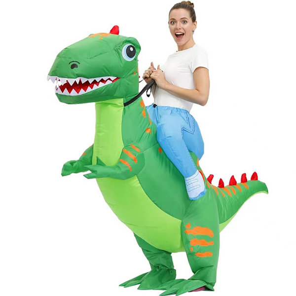 (Specialtilbud) Oppustelig Dinosaur Dukke Kostume Børn Halloween Rekvisitter Sjov Tyrannosaurus Rex Alien Tøj Julekostume_NA
