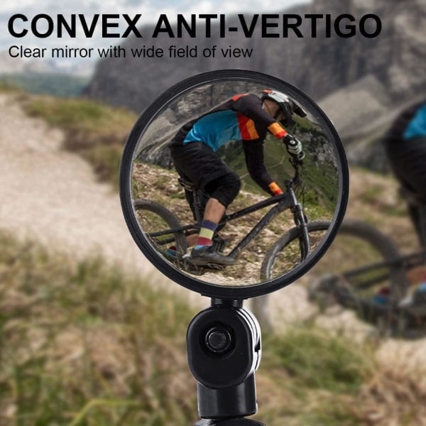 2 st HD 360° roterande & vikbara cykelbackspeglar