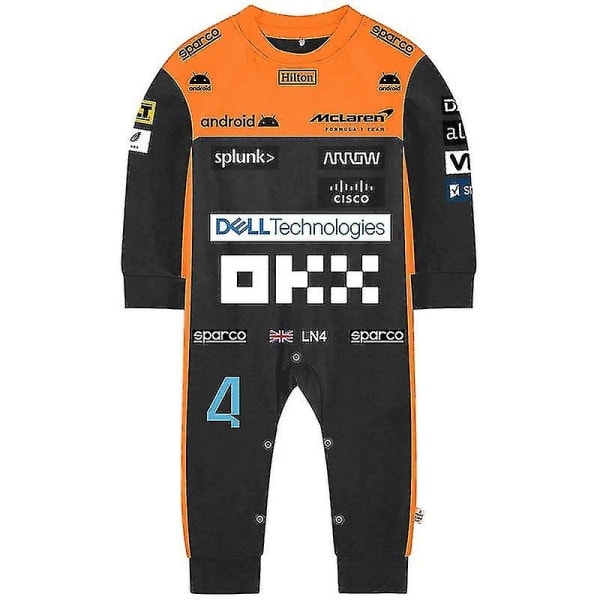 Tib 2023 Ny Sæson F1 Mclaren Baby Jumpsuit Formel 1 Team Racing Car Gulf Dreng Pige Børn Romper Forår Cool Babytøj WCLTY-201 6M