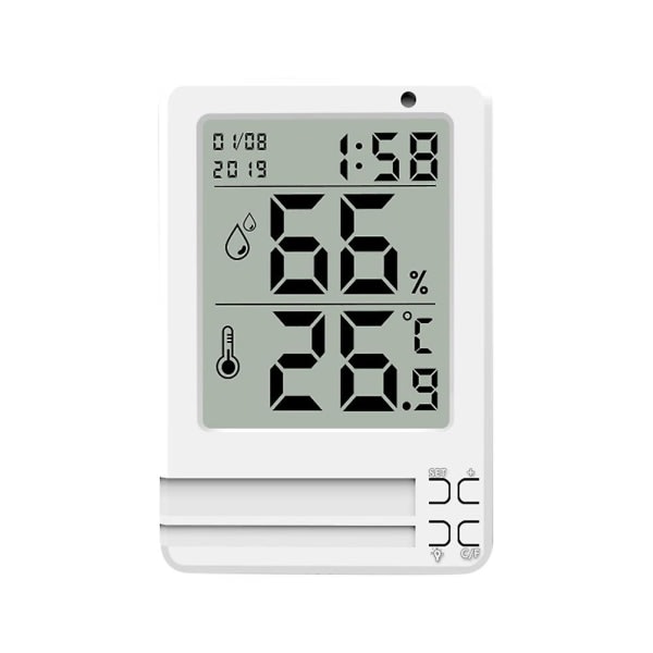 Termometer inomhus hem Termometer inomhus termometer inomhus hygrometer Fåll Hygrometer Vit 10,5*7 cm