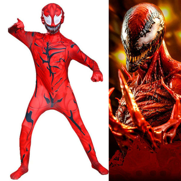 The Amazing Spider-Man Carnage Cosplay Kostym Barn Pojkar Kläder Carnage 11-12 År = EU146-152