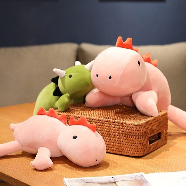 38/60cm Jätte Dinosaur Vägd Plysch Mjuk Fylld Leksak Plushie Djur Docka