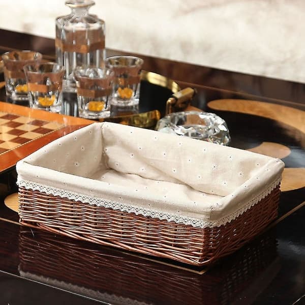 Handmade Woven Storage Basket Bread Basket Fruit Basket Serving Baskets For Home Kitchen Desk