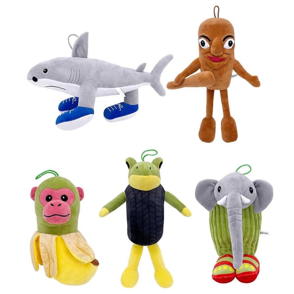 Haj-pehmolelu, lelunukke, eläin Frogs