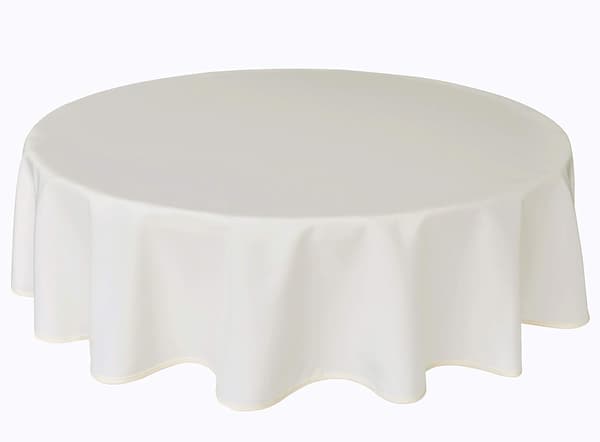 Rund dug af kvalitetsvæv, 140 cm, 55\" Cream
