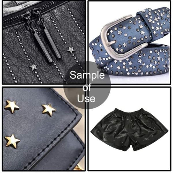 Cap lädernitar set Rörformade metallnitar