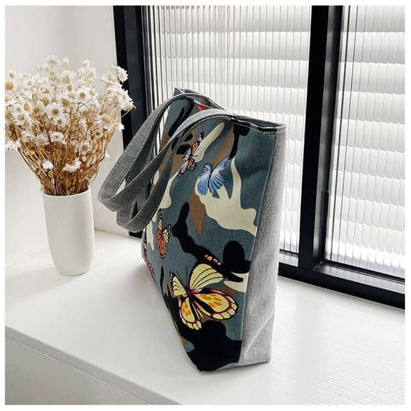 Canvas håndtaske skuldertaske 03 03 3 3