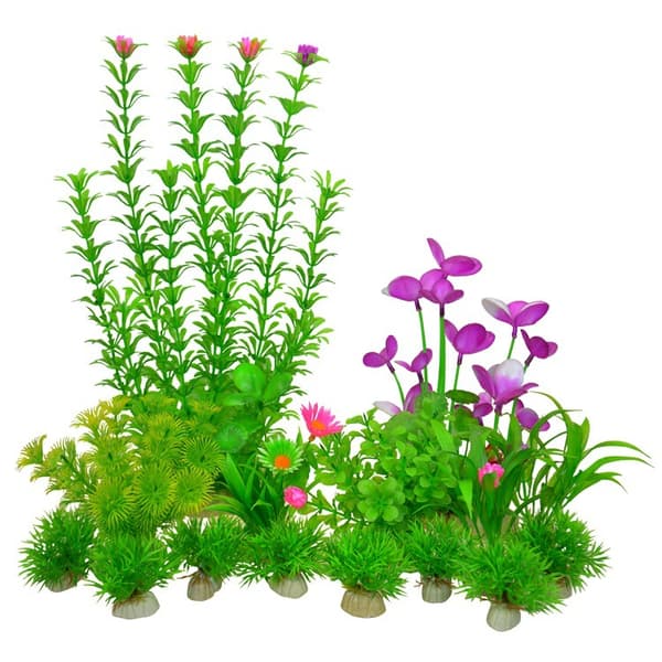Akvarium Dekor Plante, Grønne Kunstige Planter Akvarium