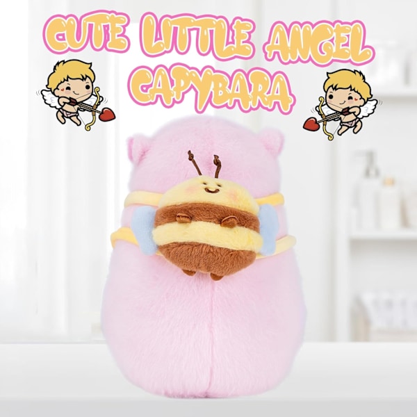 (Cherub Kapybara - Pieni) Kapybara Pehmolelu - 23 cm Söpö Kapybara Pehmoeläin Kilpikonnarepulla, Kawaii Kapibara Pehmolelu Lapsille ja Aikuisille
