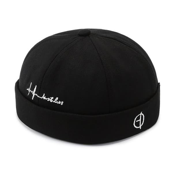 Bomuld Docker Cap Kasketter SORT BLACK
