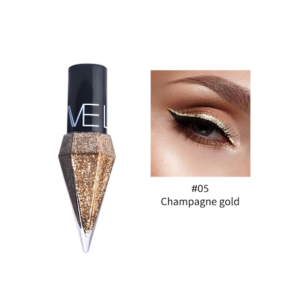 LOOKAVE enkel diamant glänsande eyeliner pärlemorskimrande skimmer eyeliner #06