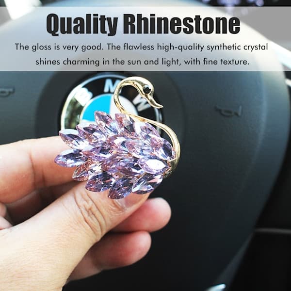 Bling Krystall Svane Bil Luftventil Klips Bil Duft Bil Diffuser Luftfriskner Rhinestone Bil Bling Tilbehør