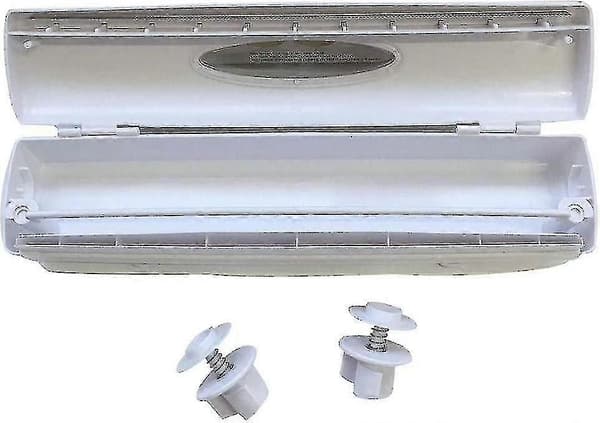 Vit plastfolie- eller aluminiumfoliedispenser, 30 cm - B5