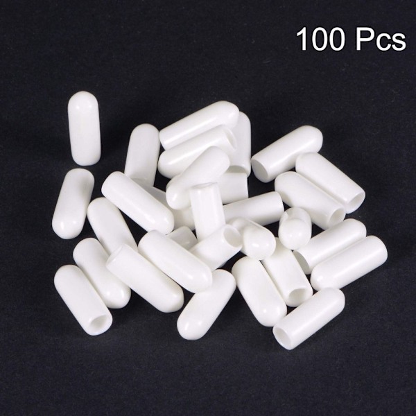 100 ST Runda gummiändskydd Skydd Skruvgängskydd 100PCS