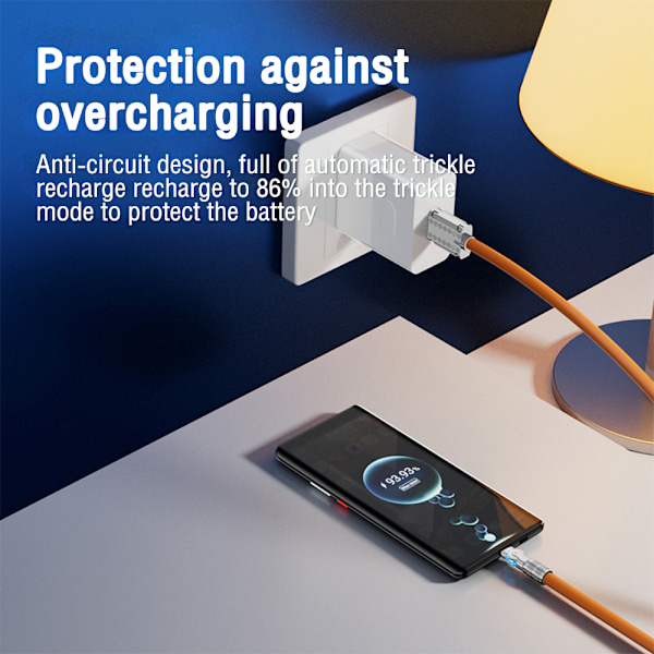 Typ C Laddningskabel Mobiltelefon Laddningskabel BLÅ 1 M 1 M Blå Blue 1 m-1 m