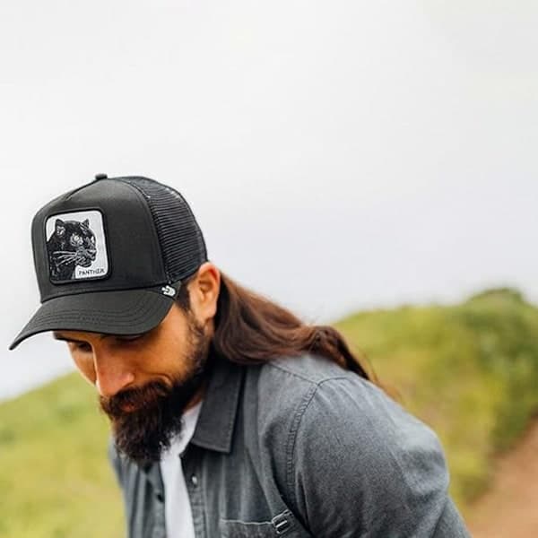 Musta Pantteri Mesh Cap Kesä Baseball Cap Trucker Hat (1 kpl - Musta)