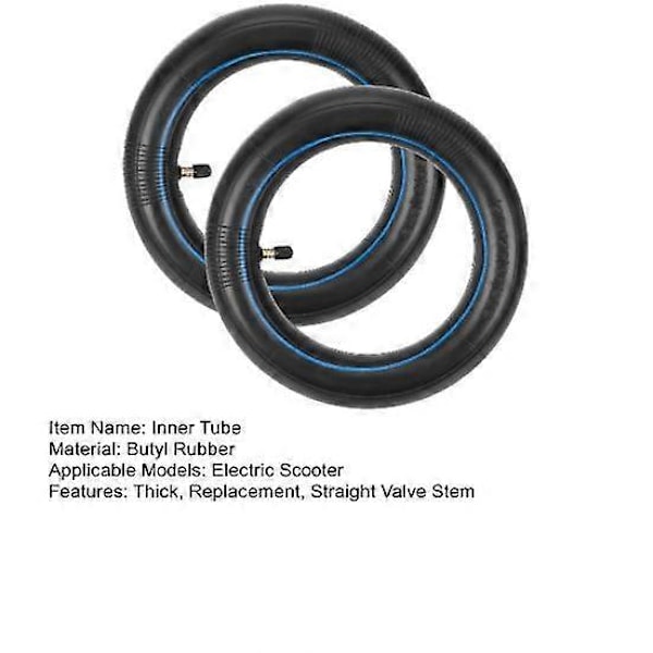 2 st Innerslang för Xiaomi Elscooter 8.1/2X2-156A 8.5-tums Blå Rand Tjock Butylgummi Uppblåsbart Däck med Rak Ventilstam Re [DB] 2pcs