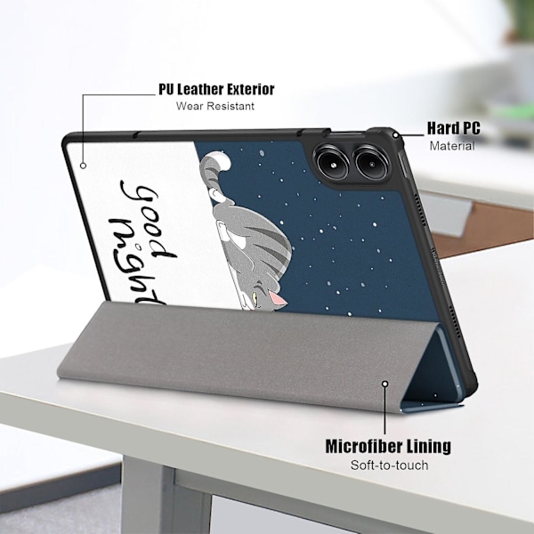 Maalattu nahkainen älykäs suojakotelo Xiaomi Redmi Pad Pro 12.1:lle Multicolor