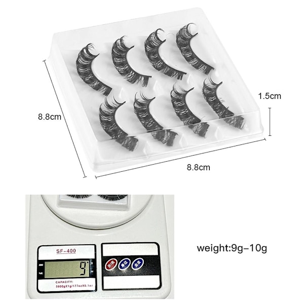 4 par lösögonfransar Ryska Strip Lashes 4010 4010 4010 4010