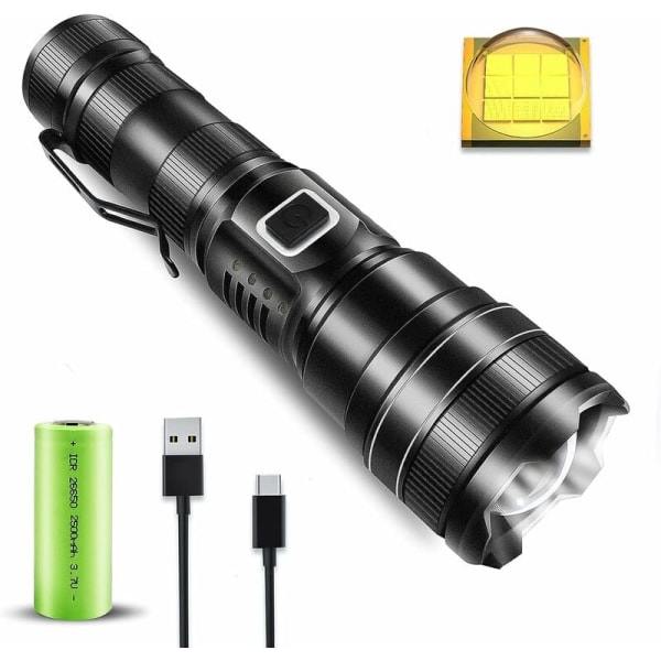 (26650 batteri) Extremt ljusstark Ultra Power ficklampa, kraftfull