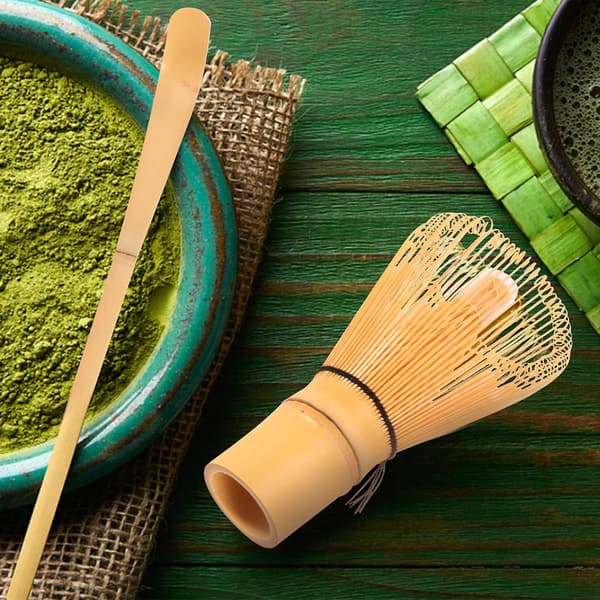 Japanskt Matcha Te Set (3 delar) - Matcha Bambu Visp Tesked, - Te Ceremoni Kit