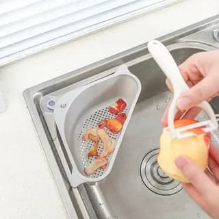 2-Pack - Sil för diskho / sköljlåda - Skölj frukt & grönsaker grå gray