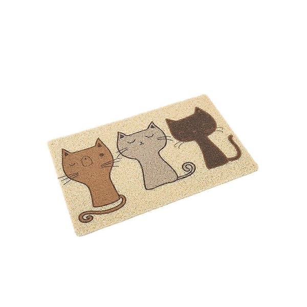Lådpads Kattsandsmatta Små Katter Smutsfångande Rektangulär PVC 1-pack Assorted Color 40*60cm