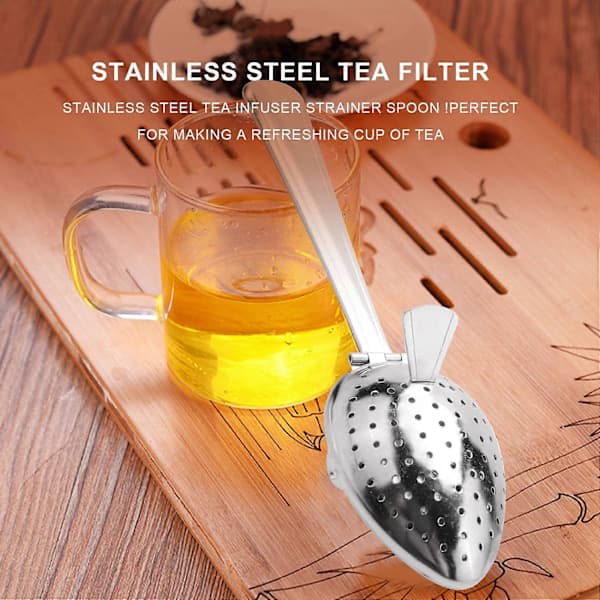 Teesi i rustfrit stål, si-ske, løs te-filter, krydderier, NY!