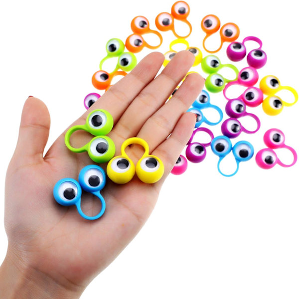 72 Stykker Øjne Fingerdukker Øjenæble Ring Legetøj Googly Øjenæble Ring